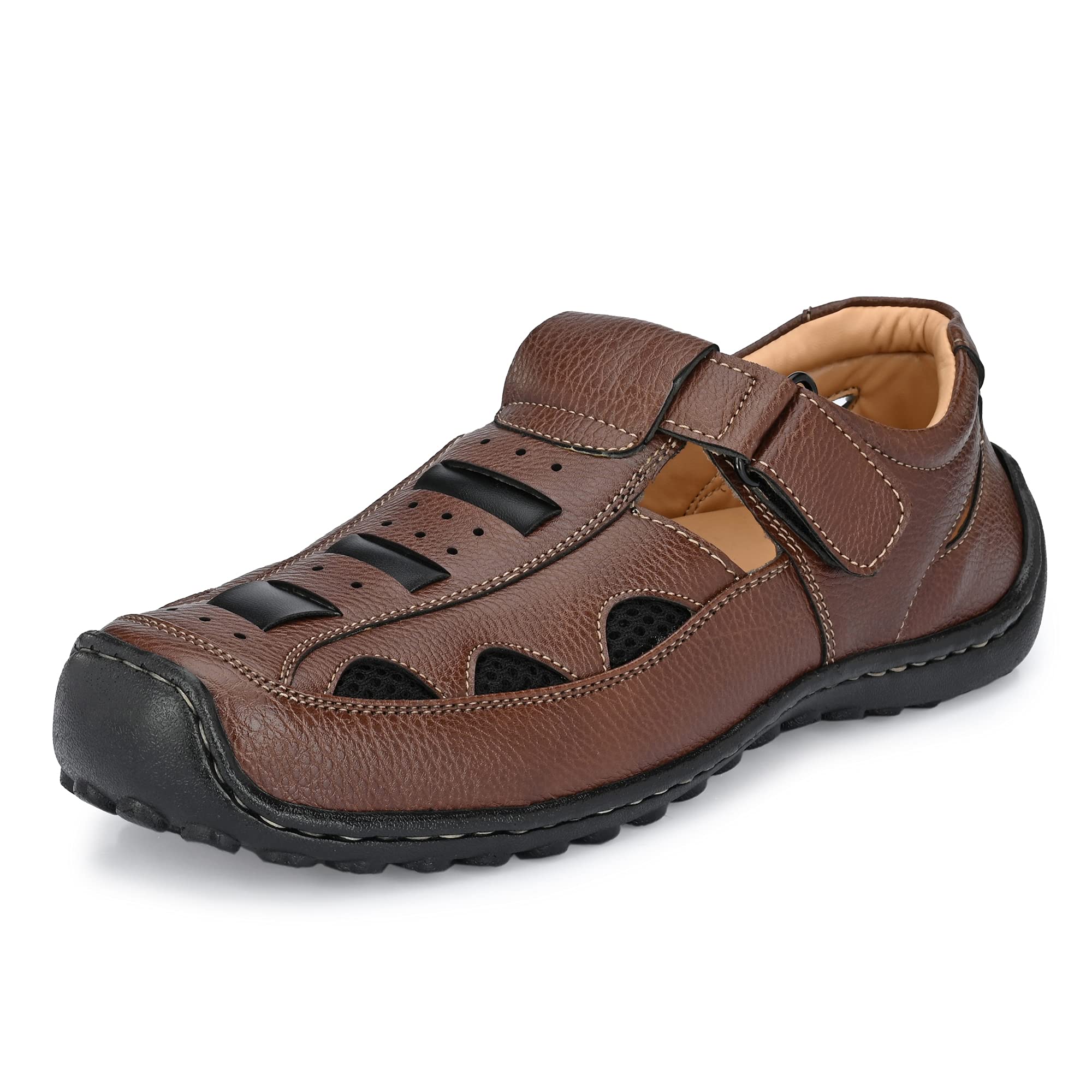 Mens 3678 Sandals Casual Fisherman Adjustable Sporty Summer Closed Comfortable Toe Sandals with Premium PU Padding