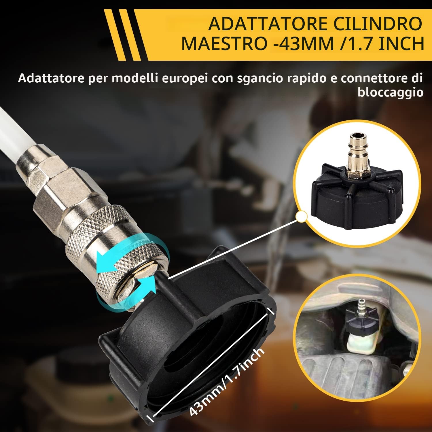 Spurgo dei Freni 3L Dispositivo di Spurgo Liquido per Freni，Sistema di spurgo per Freno e Frizione con E20 Adattatore & Adattatore Universale | Estrattore di Liquido Freni