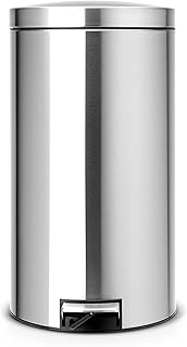 Brabantia Twin Pedal Bin Silent Pattumiera in Acciaio, 2 x 20 l, Inox Satinato FPP