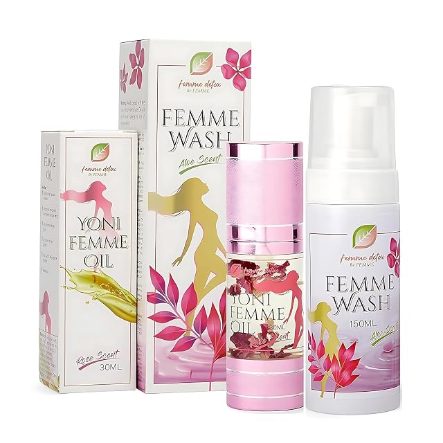 Femme Detox Body Therapy Yoni Oil Feminine Wash Essential Feminine Care Hygiene Products for pH Balance For Women