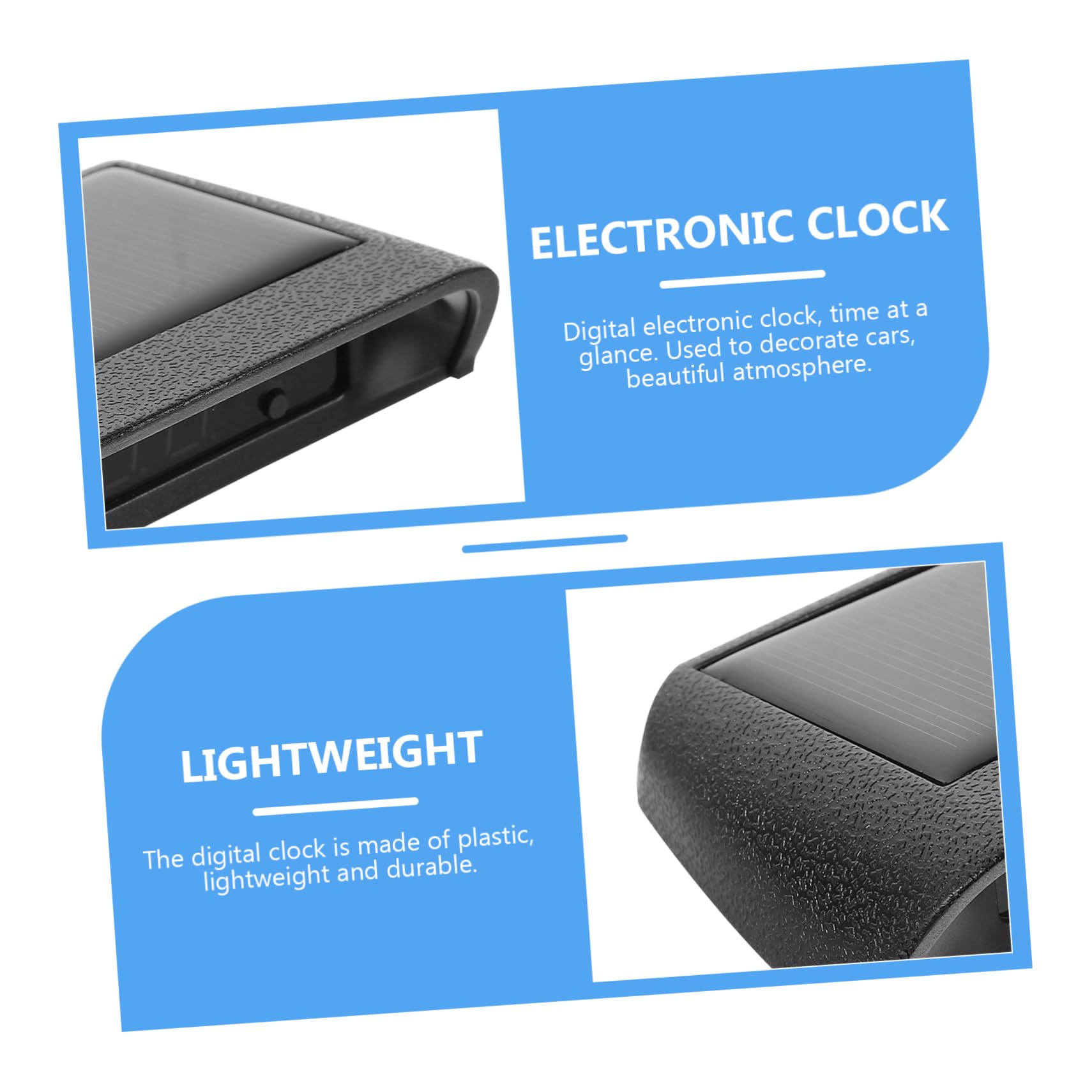 Reloj Termómetro para Coche Electrónico de Alta Precisión Negro