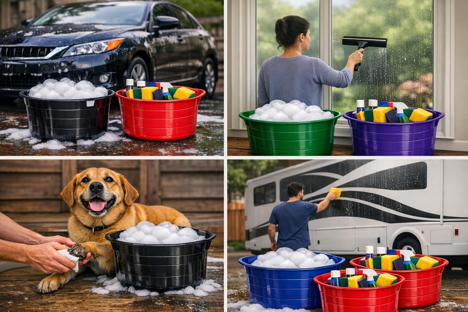 Tubtrugs SP35GBK Flexible Black Gorilla Large Shallow 35 Liter/9.2 Gallon Capacity