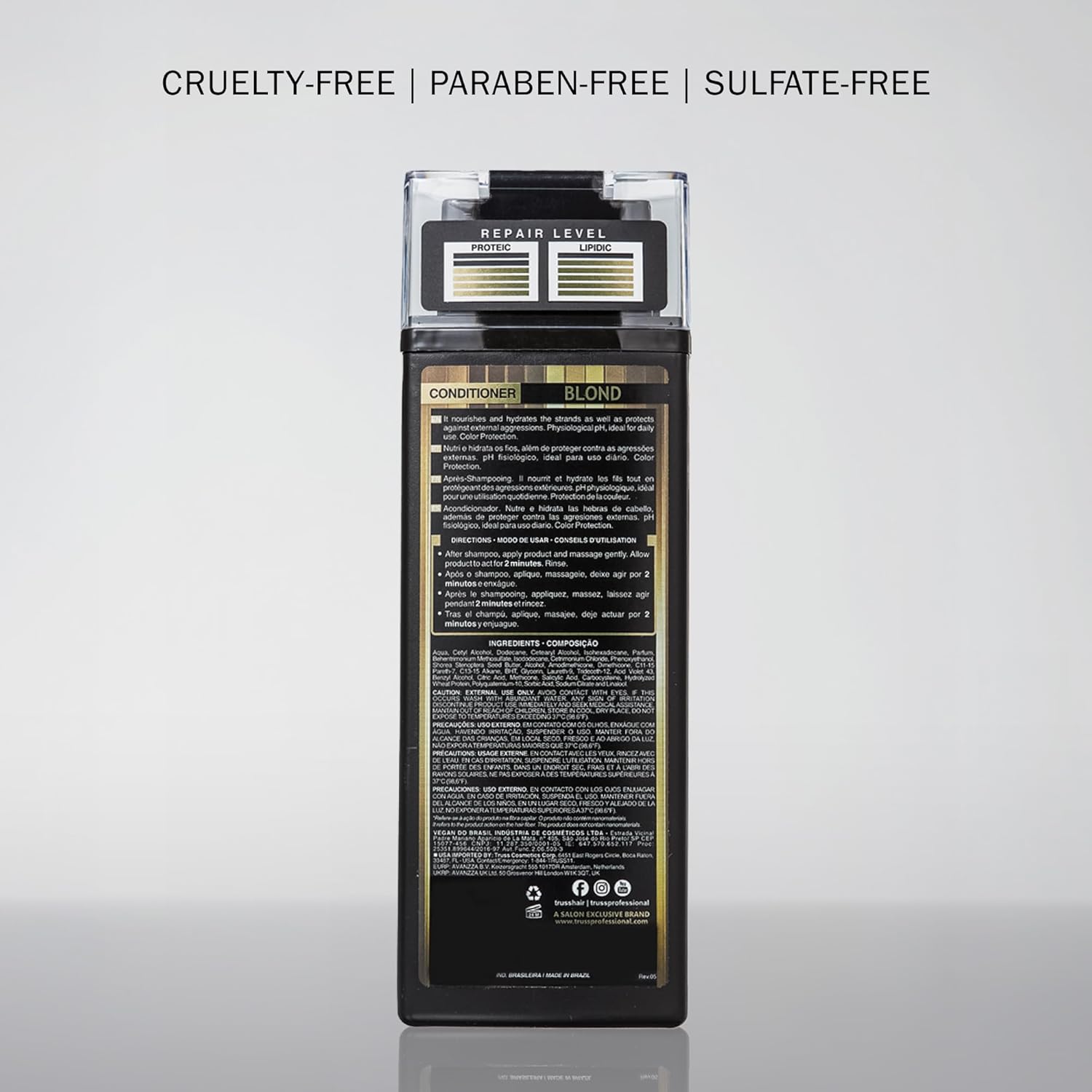 TRUSS Blond Conditioner - Violet Purple Conditioner For Blonde, Bleached & Gray Hair - Color Protection, Hydrating, Restores Elasticity, Neutralizes Brassiness, Yellow, & Orange Tones