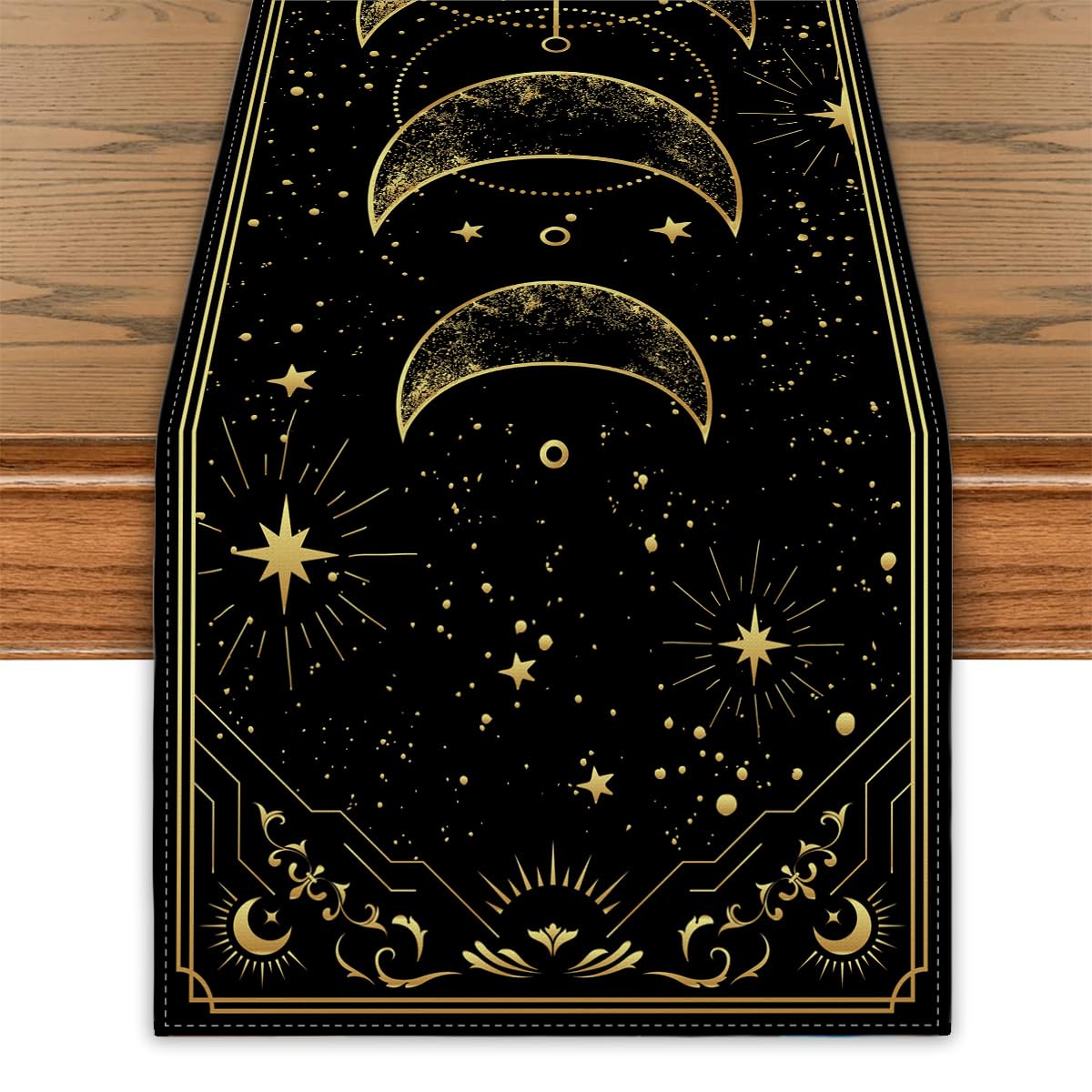 Mystical Moon Table Runner - Tarot Gothic Astrology Celestial Party Decorations Supplies Favors Ouija Board Celestial Simple Life Witchy Room Decor