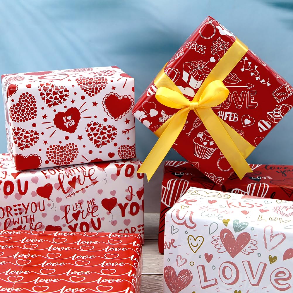 Papel De Regalo Romántico Para El Día De San Valentín