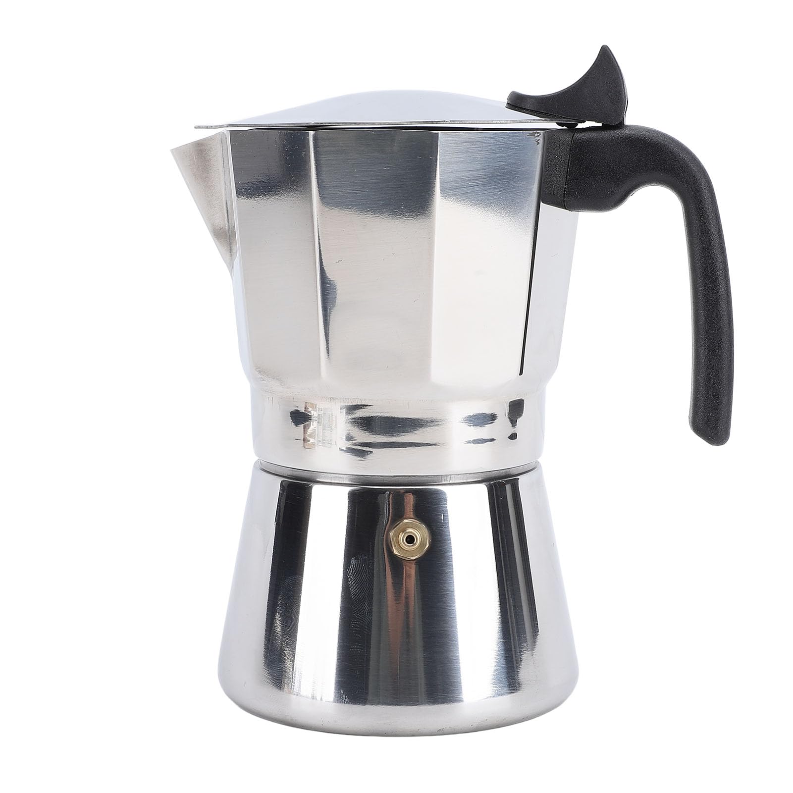 induzione, Classica caffettiera, maraino da Cucina in Acciaio Inossidabile Ottagonale distribuzione a Calore Coffee produttrice di caffè in Argento (300 ml)