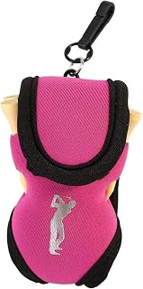 Yosoo Golf Ball Holder, Golf Tee Pouch, Potable Bag for Golf Ball and Tee, With 2 Golf Balls 4 Golf Tees, Golf Accessory Set for Golfing Enthusiasts