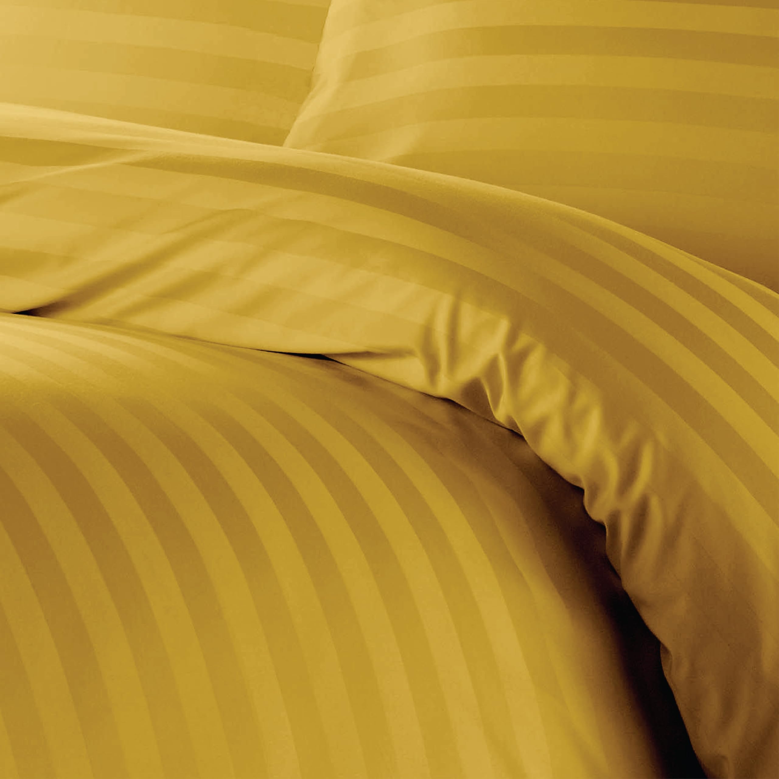 Ev Dekor® Single Duvet Cover Set Hotel Quality Stripes Satin Bedding Single Bed Set including 1 Pillowcase - Image 4