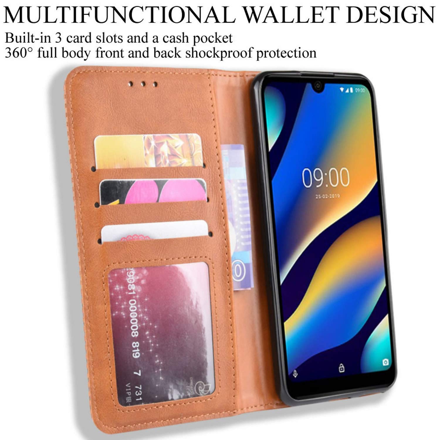 Étui Pour Nokia C2 2nd Edition 5 7 Pouces En PU Cuir Rose Avec Motif