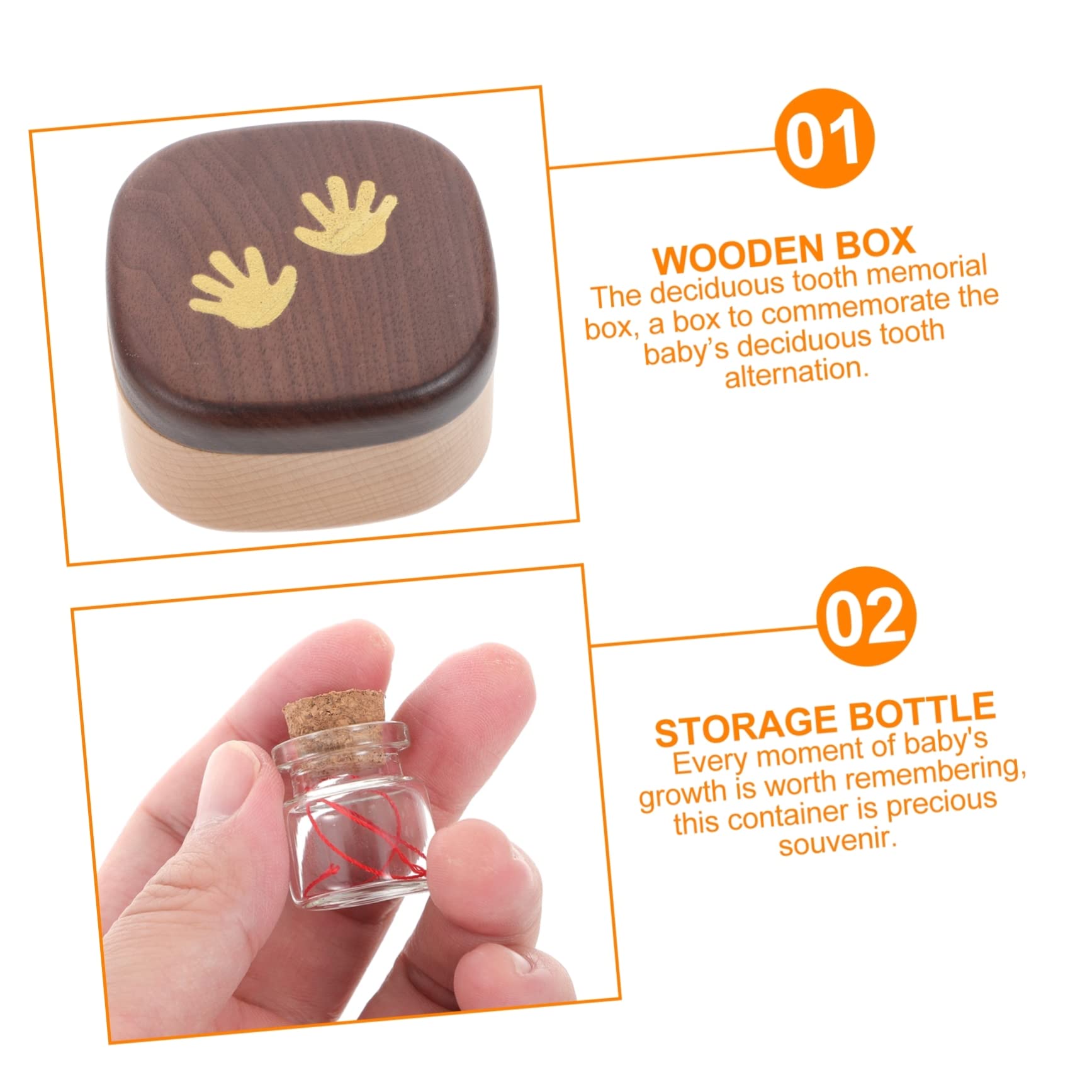 KOMBIUDA 2piezas Caja De Recuerdos Para Dientes De Leche Caja De Almacenamiento Para Primer Para Bebés Estuche De Recuerdos Para Hadas