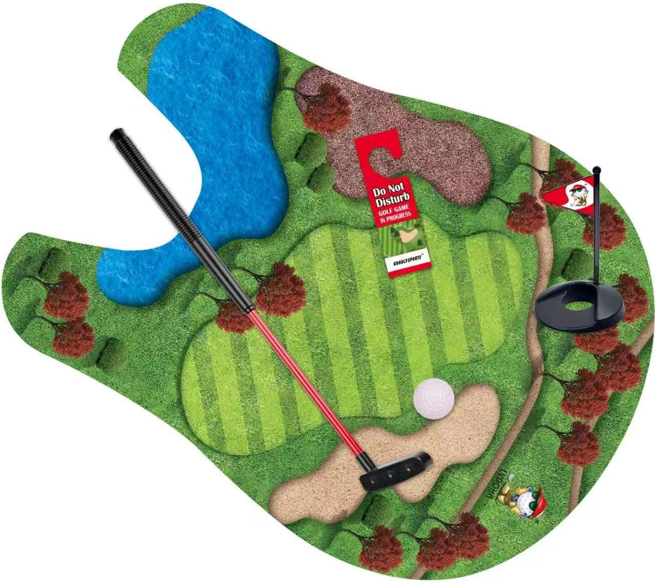 Toilet Golf, Tiny Golfer Game - Funny Gag Gifts for Men Who Have Everything on Father's Day - Pranks for Adults, Funny Golf Gifts for Him, Dad, Friends - Best White Elephant Gift for Men, Adults
