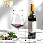 Hlukana Unbreakable Wine Glasses Set of 6, 16 oz Plastic Wine Glasses with Stem, BPA Free, Reusable Wine Glass for Poolside, Outdoors Camping Picnic Restaurants Home Bar Christmas Unique Gift