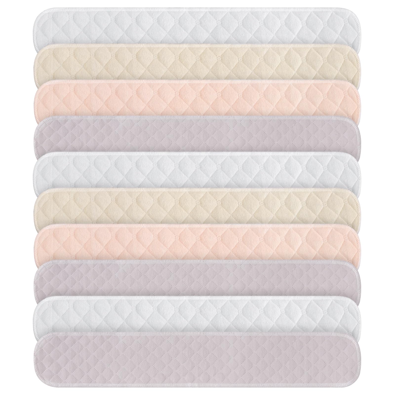 Toulite 10 Pcs Cotton Bra Liners 3 Layer Rectangle Under Bra Pads Sweat Liners for Women Sweating Supplies