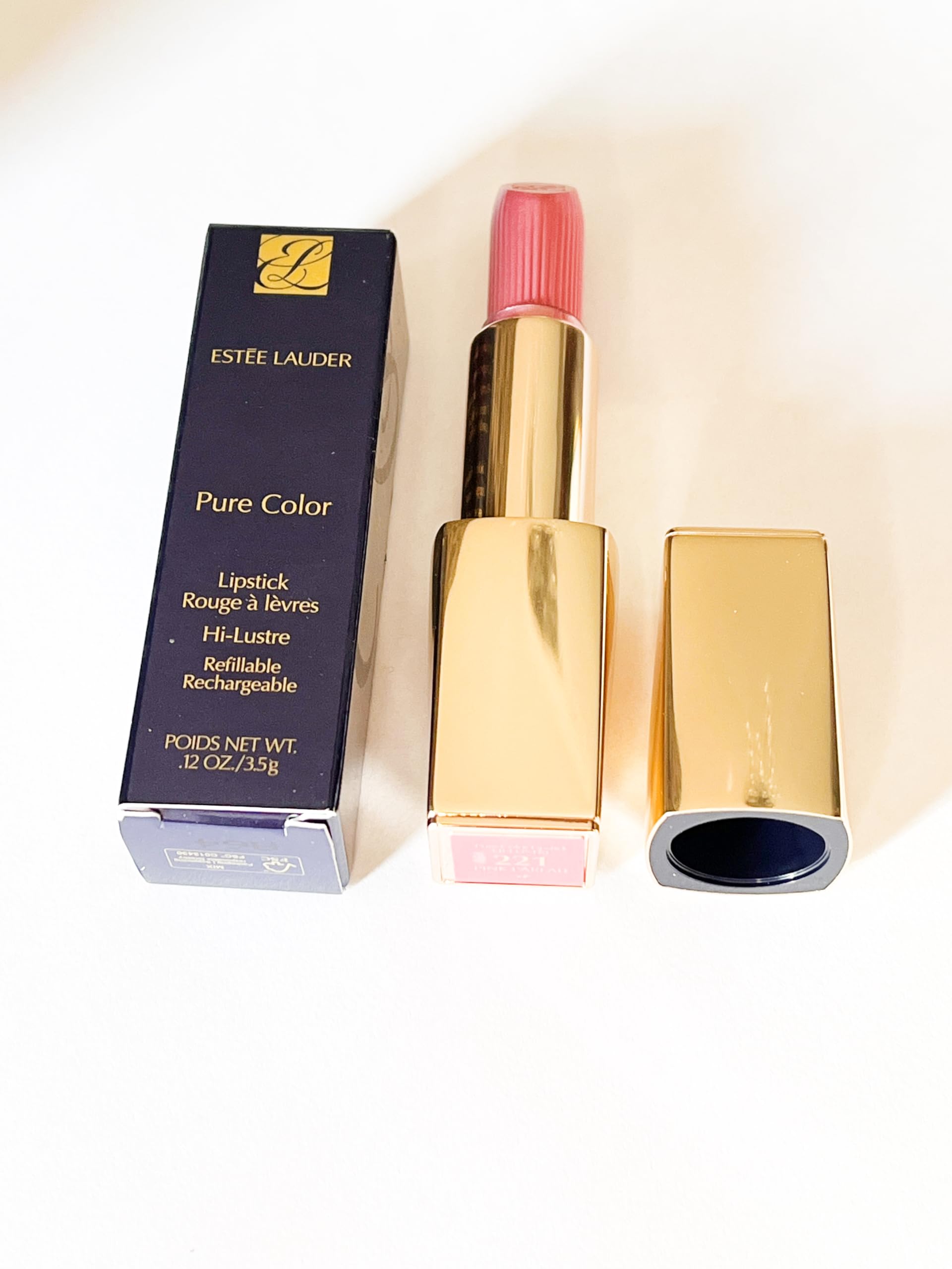 Estee Lauder Pure Color Hi-Lustre Lipstick 3.5g 221 - Pink Parfait