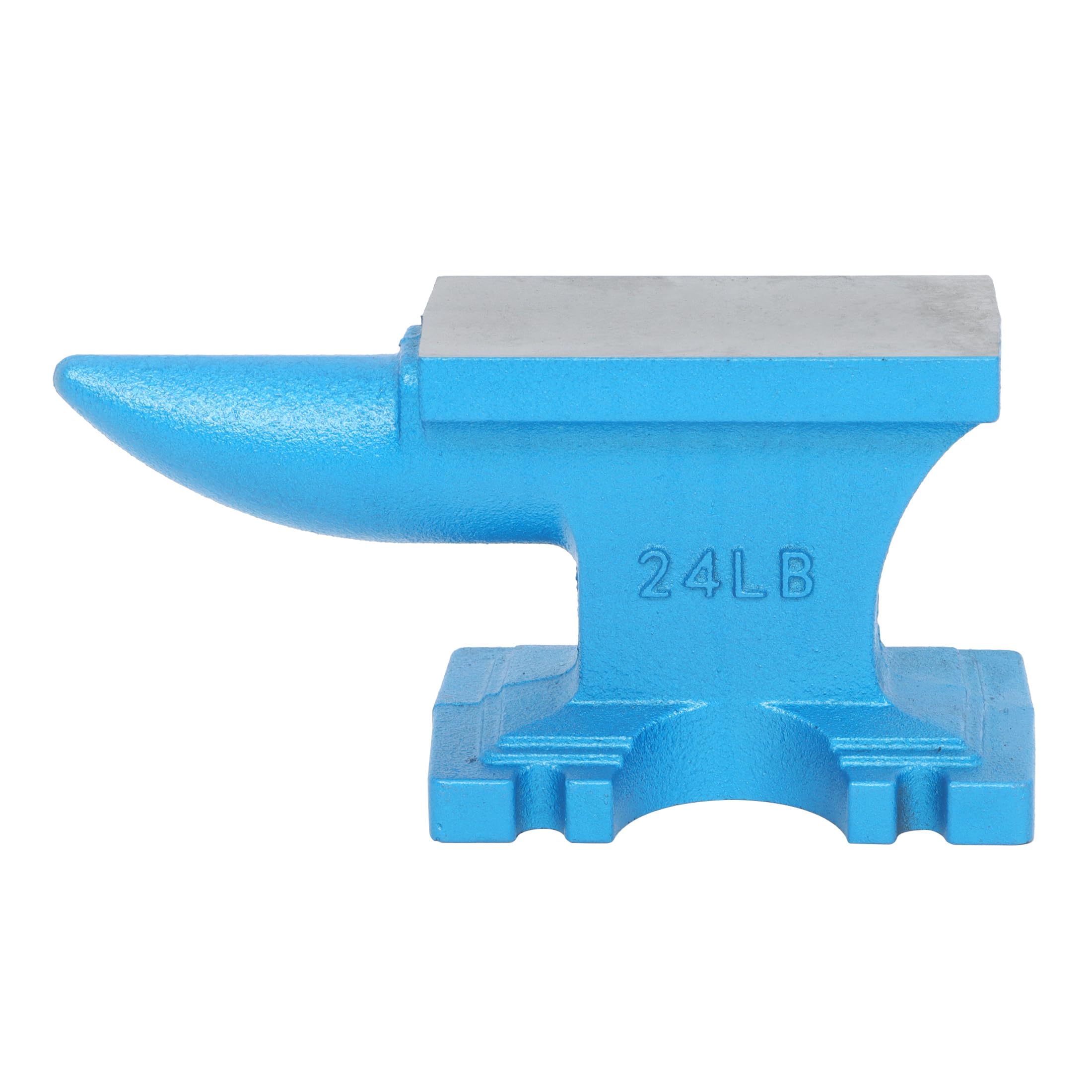Thomletha 24Lbs Single Horn Iron Anvil Large Countertop Cast Iron Anvil for Shaping, Hammering, and Straightening Workpieces