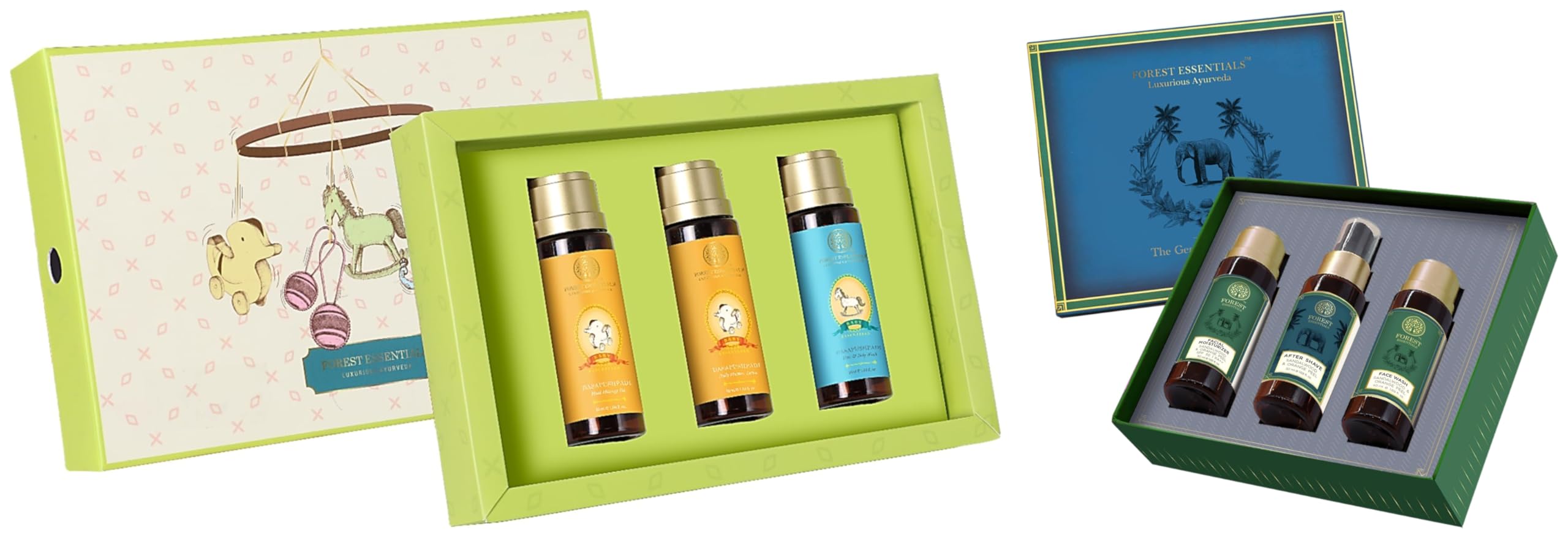 Forest Essentials Essentials For Him, Sandalwood & Orange Peel Spray Luxurious Gift Set For Men Wit,Forest Essentials Baby Care Mini Selection Gift Box Dasapushpadi | Baby Care Gift Box | Gifts for N-picture-17