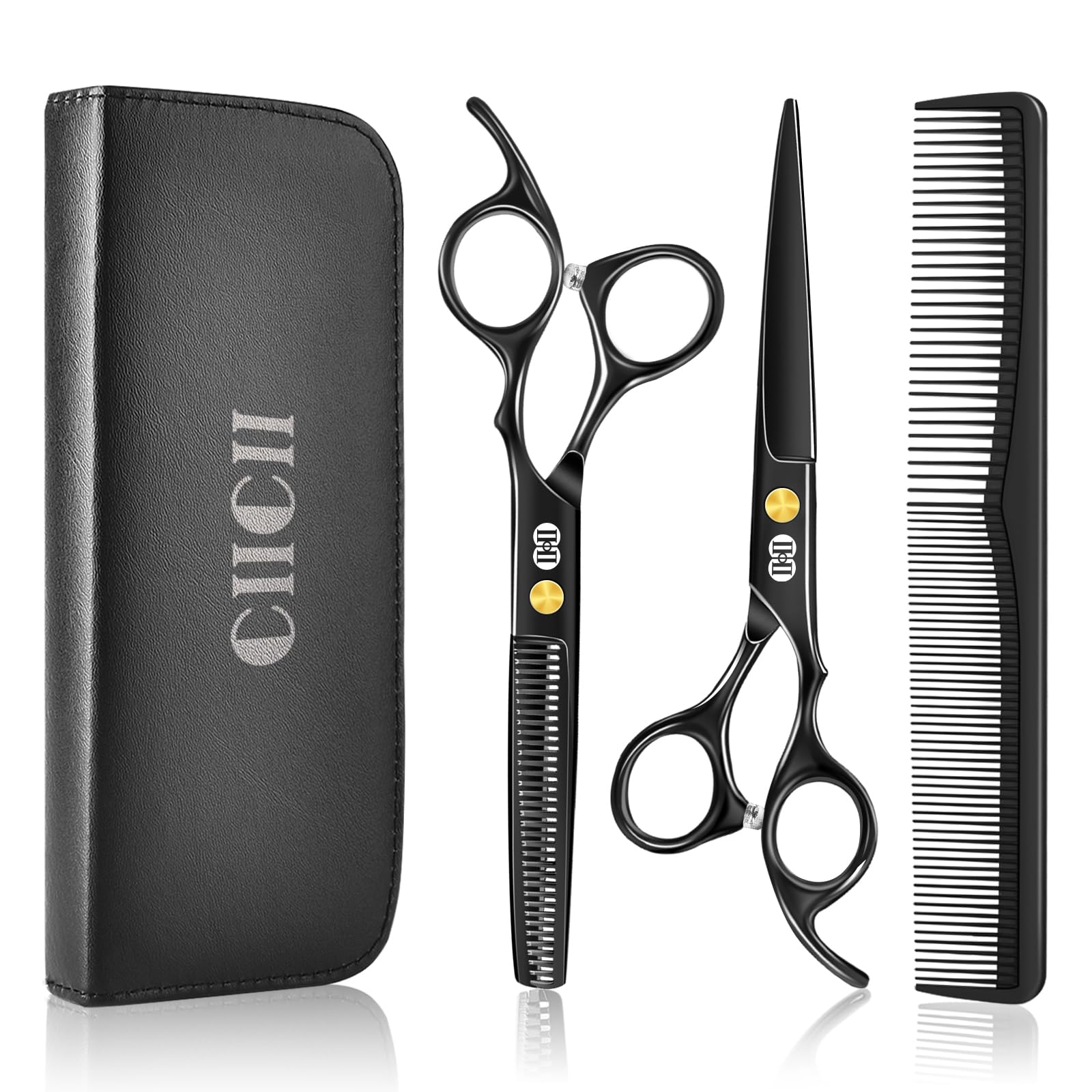 CIICII Professional Hair Cutting Scissors Shears Set Kit