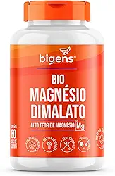 Bio Magnésio Dimalato vegano, alto teor, 60 capsulas, Biogens