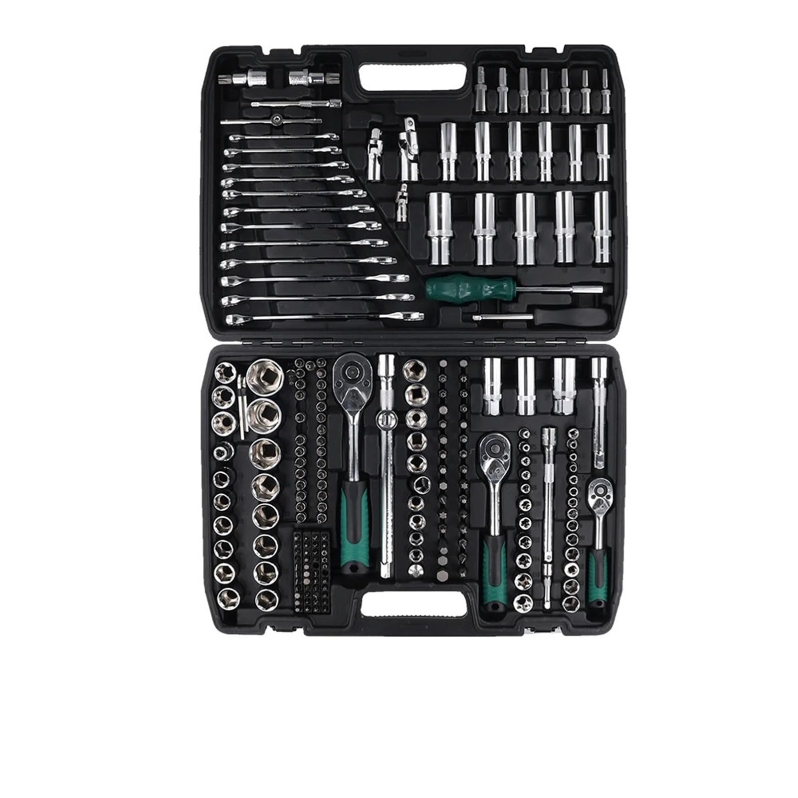 216 sztuk stalowy zestaw narzędzi Do mechaników 1/4 "3/8" 1/2 "zestawy kluczy nasadowych z 24-zębową Zestaw przedłużek