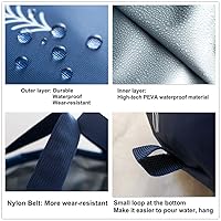 Vista 3 de Bañera plegable grande de 24 litros, cubo plegable, portátil, para viaje, para spa, lavabo para camping, color azul oscuro