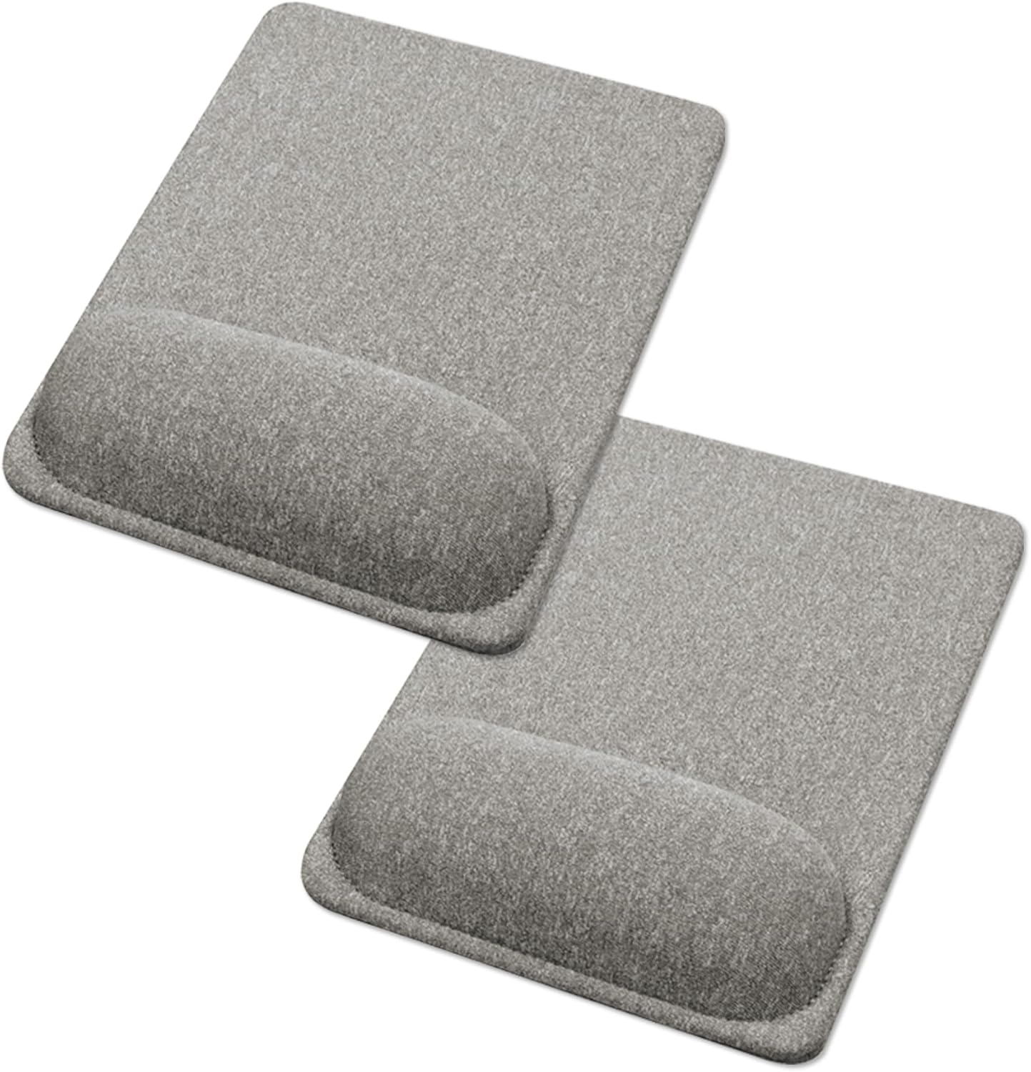 SenseAGE 2 Pack Compact Ergonomic Mouse Pad with Wrist Support, Pain Relief, Non-Slip Base, Optimized Tracking Surface, Lightweight & Portable, Ideal for Office, Home & Travel, 8.9 x 6.1 in (Grey)