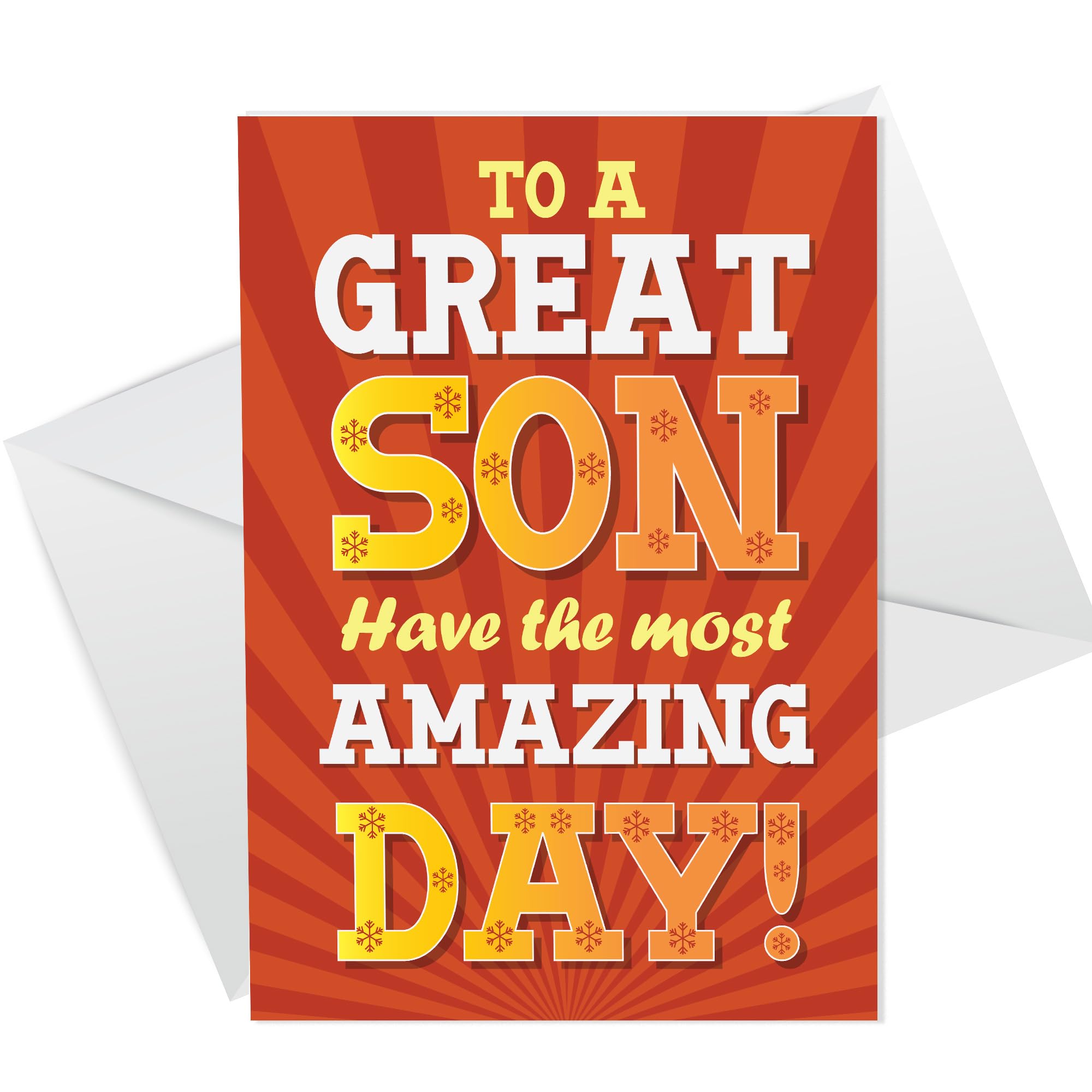 RED OCEAN SON BIRTHDAY CARD, AMAZING DAY, Christmas Card For Son From Mum Dad 16th 18th 21st Birthday Card