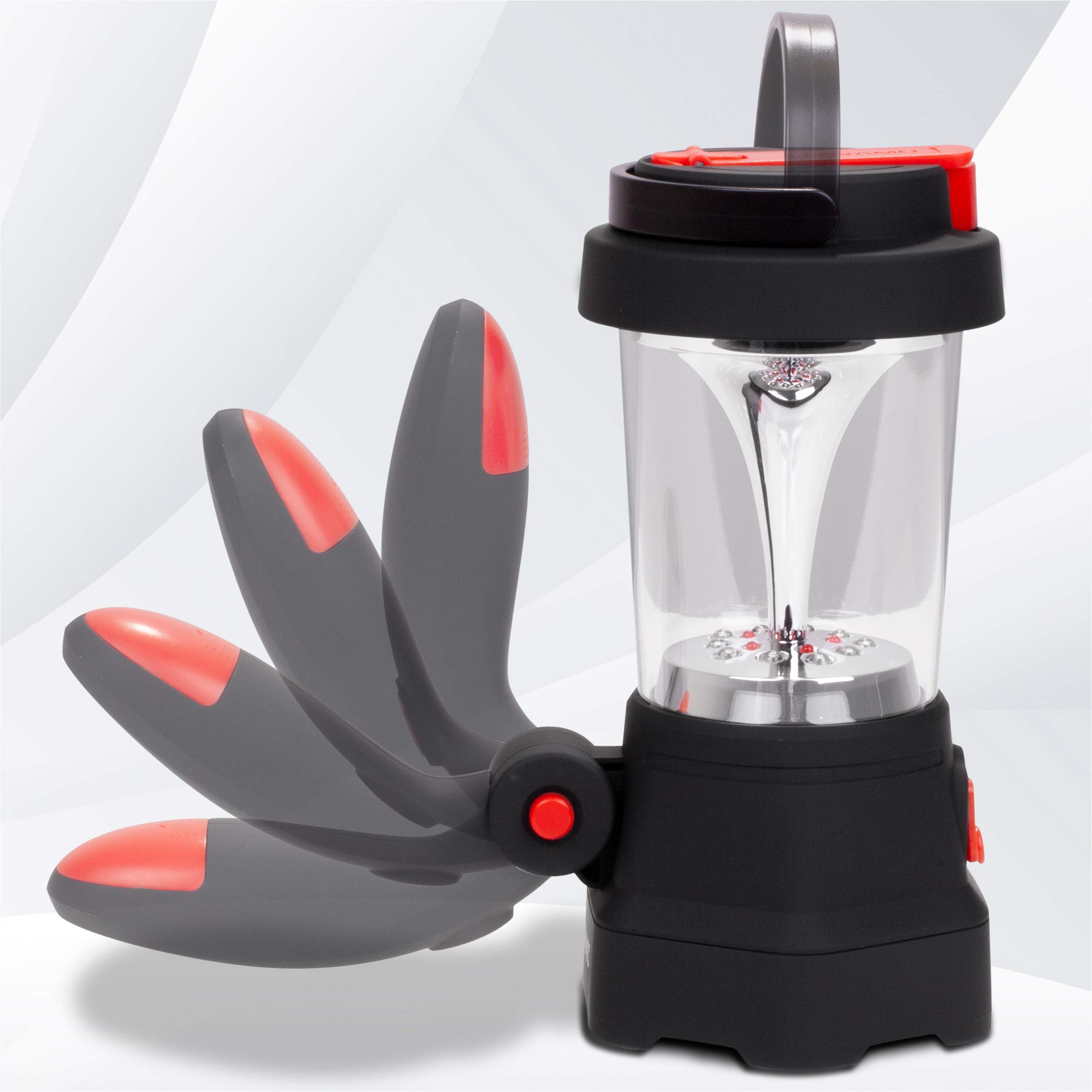 Duronic Camping Lantern LED Torch Hurricane Hiking SOS Electric Red