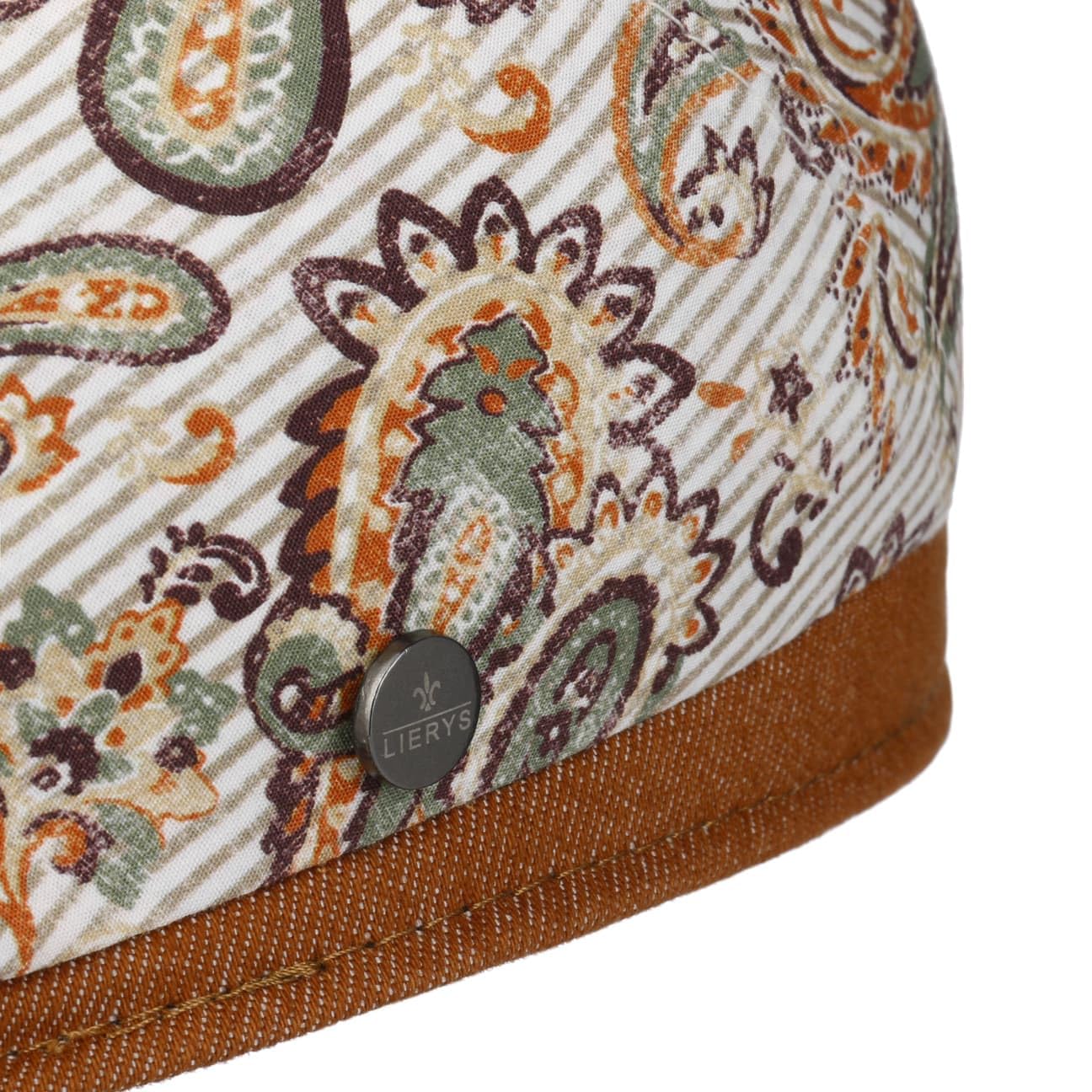 LIERYS Daron Paisley płaska czapka z daszkiem, męska – Made in Italy z daszkiem, na wiosnę, lato
