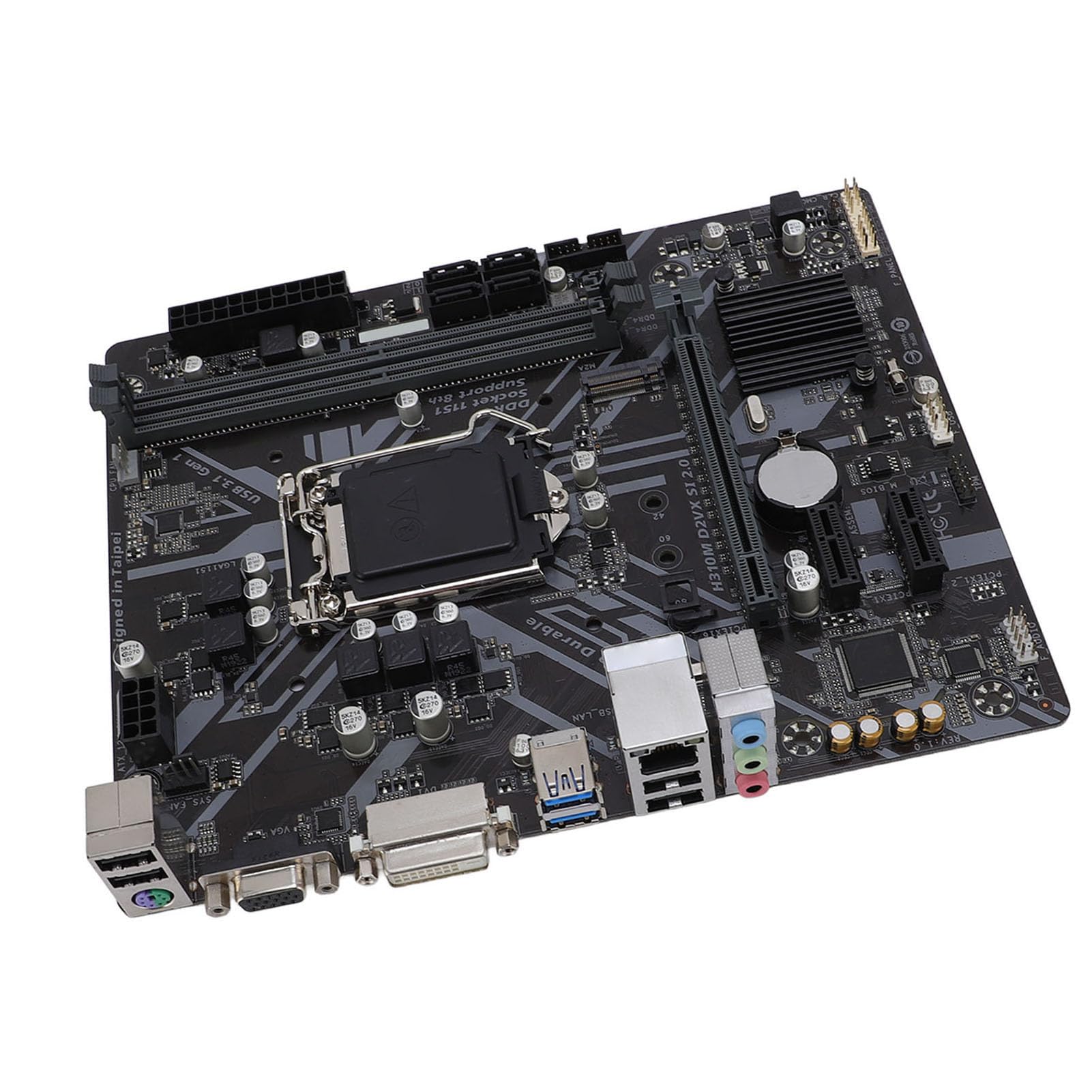 H310M D2VX SI 2.0 Komputerowa Płyta Główna, 2 DDR4 DIMM M ATX PCI E 3.0 Desktop Płyta Główna do LGA 1151 8th Gen I7 I5 I3 Core, 1x PCIE X16, 4x SATA III, M.2 Gniazdo, VGA, DVI,
