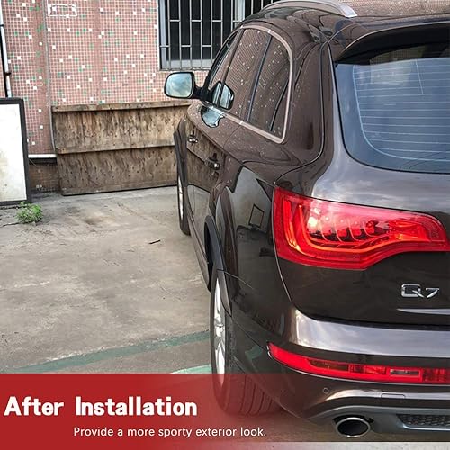 Miniatura 4 de Labios de pozo de rueda para Audi Q7 RSQ7 V12 Sline 2006-2015 PU para arco de rueda, guardabarros, moldura para cejas, protección (negro mate)