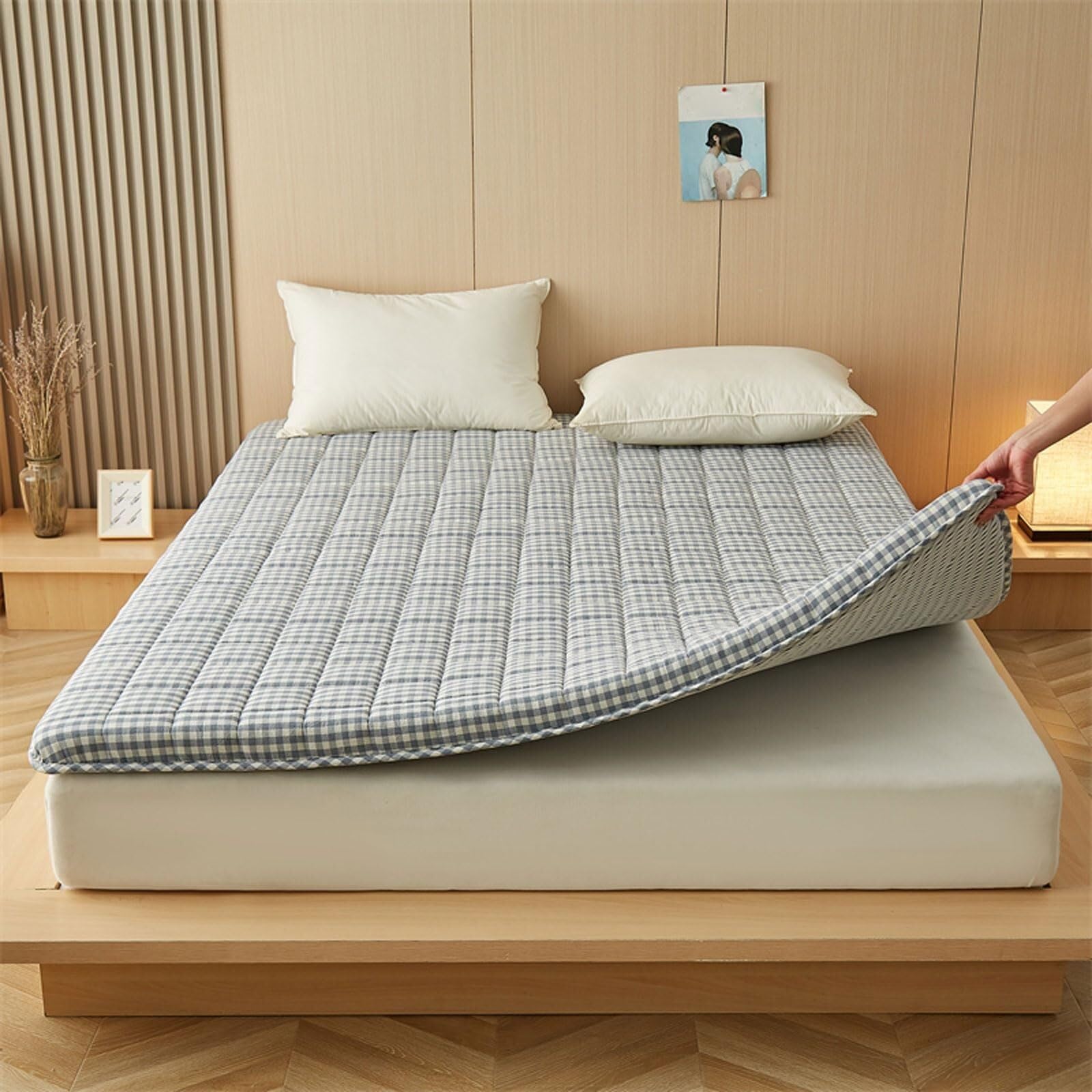 Materasso pieghevole spesso in schiuma, per campeggio, viaggi, ufficio, ospiti, comodo, portatile, facile da riporre, ideale per avventure all'aperto e relax