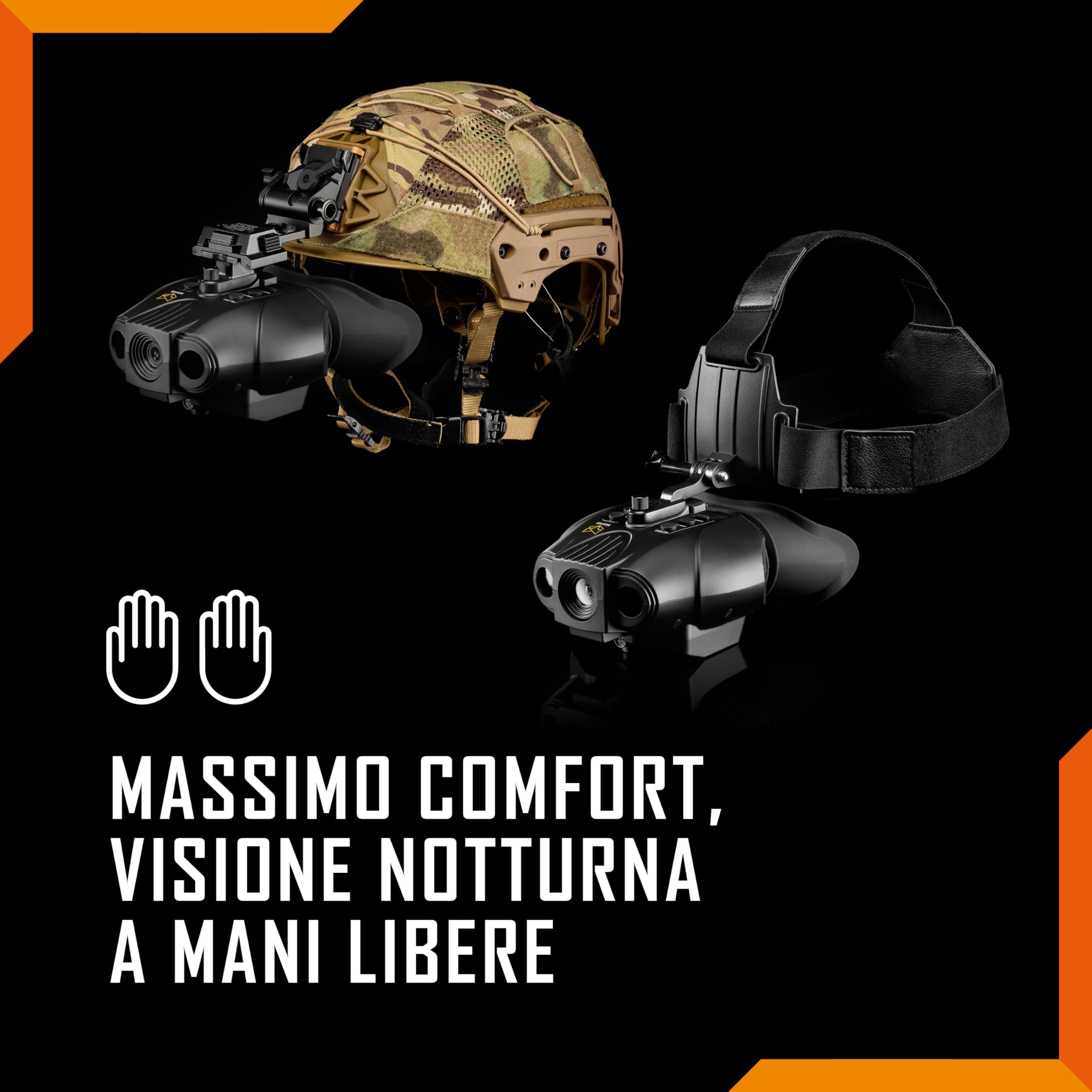 Nightfox Swift 2 Occhiali Visione Notturna | Montaggio sulla Testa | Ingrandimento 1x | 1080P HD | Ricaricabile USB | Binocolo Visione Notturna Digitale a Infrarossi