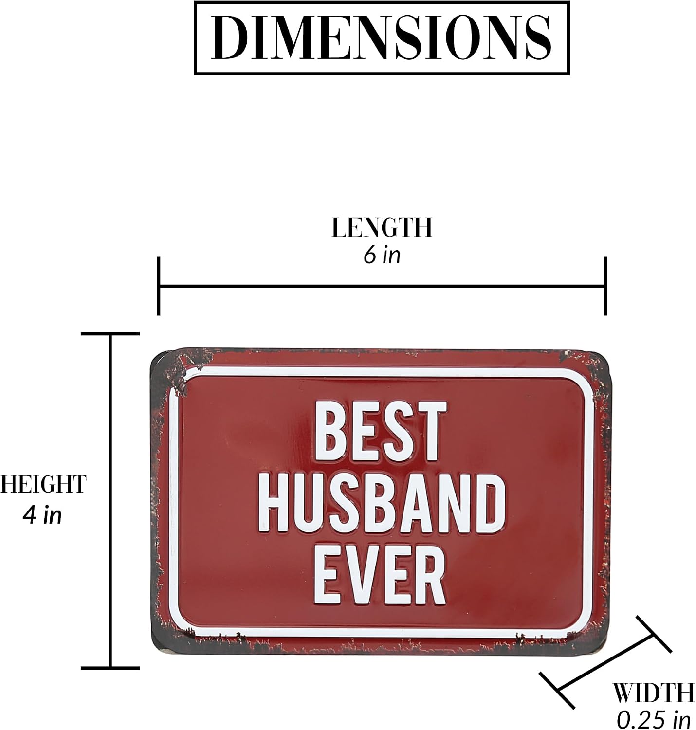 Pavilion Gift Company - Best Husband Ever - 6" x 4" Magnet Easel Back Plaque Gift From Wife Spouse Anniversary Wedding Celebration Decorative Desk Office Home Decor Garage Toolbox Accessory Man Cave image 5