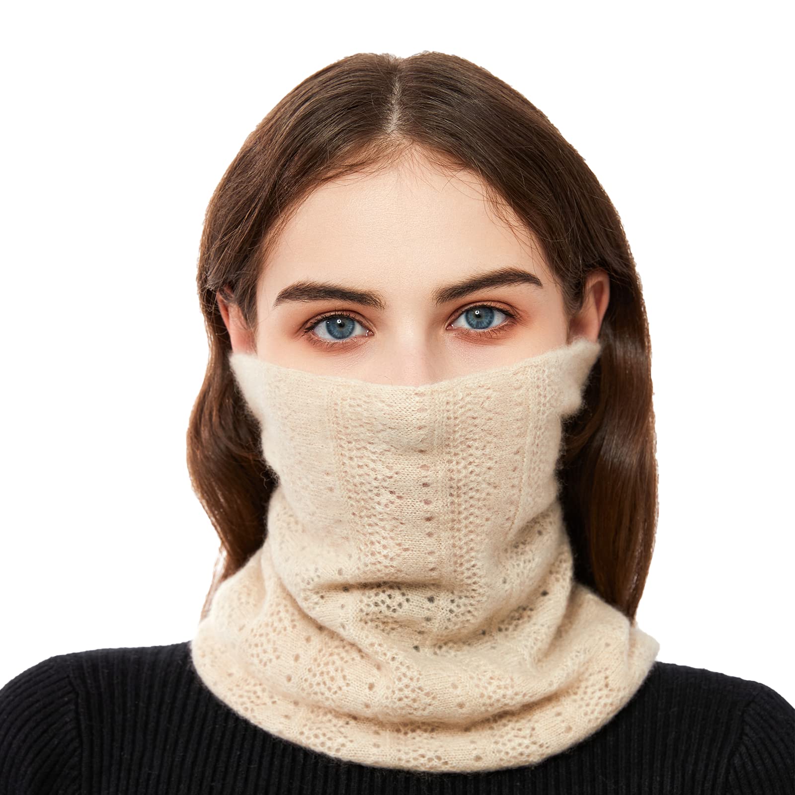 Gisimo 100% Cashmere Neck Warmer - Multipurpose Headwear - Skiing Neck Warmer - Winter Face Mask