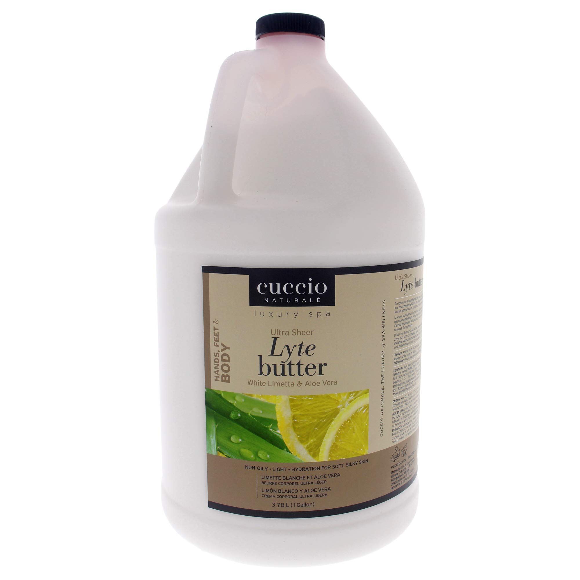 Cuccio Ultra Sheer Lyte Butter Limette Blanche/Aloe Vera pour Unisexe Beurre Corporel