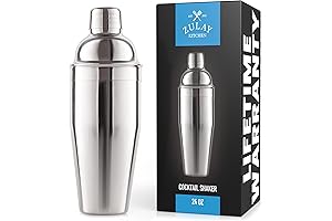 Professional Grade Silver Coffee Shaker: ZUlay 24 oz Coffee Cocktail Shaker
