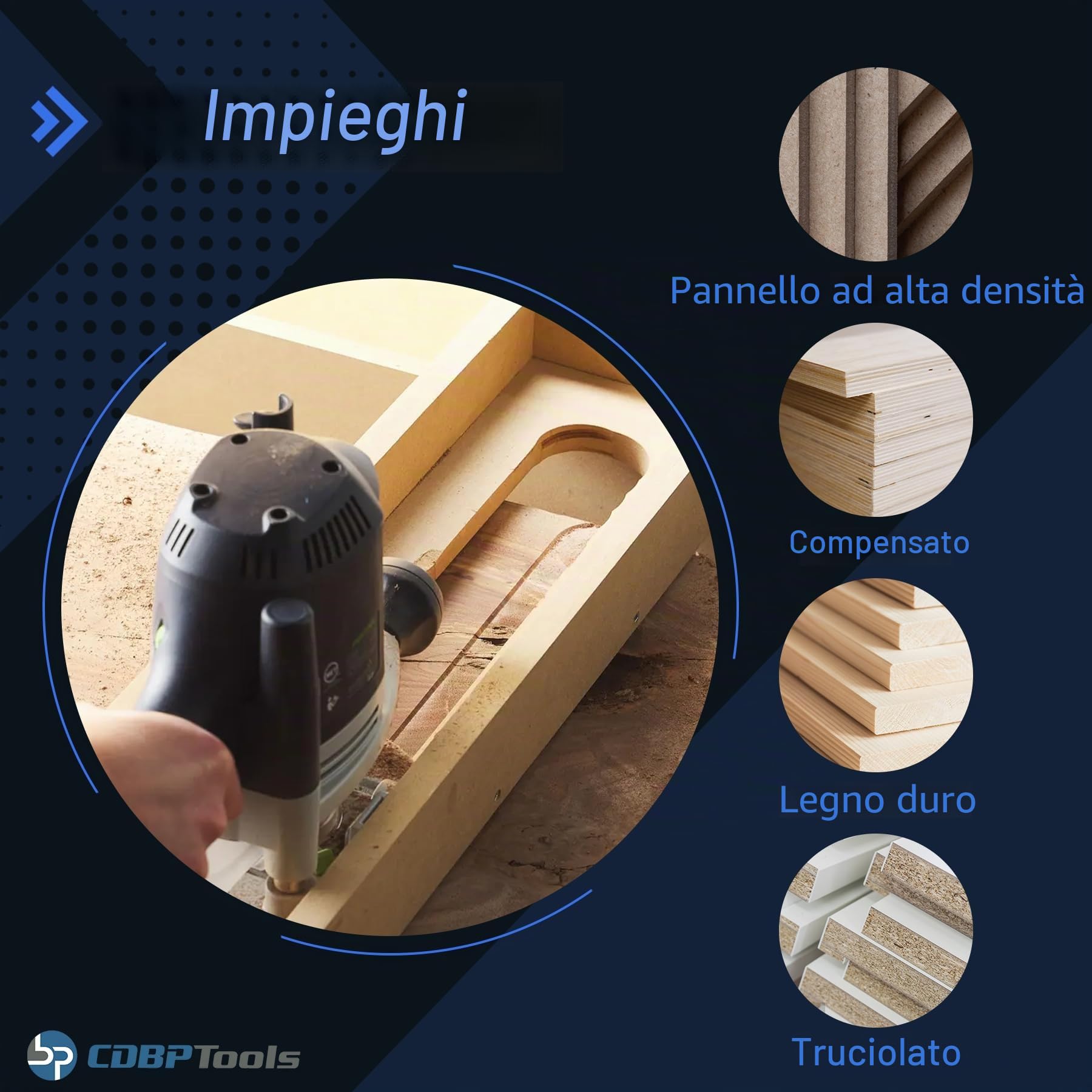 Fresa per Spianare legno Diametro 31,75 mm, Gambo 6,35 mm con 4 Inserti intercambiabili in metallo duro 12 mm per livellare, bordi e scanalature – per CNC e fresatrice verticale