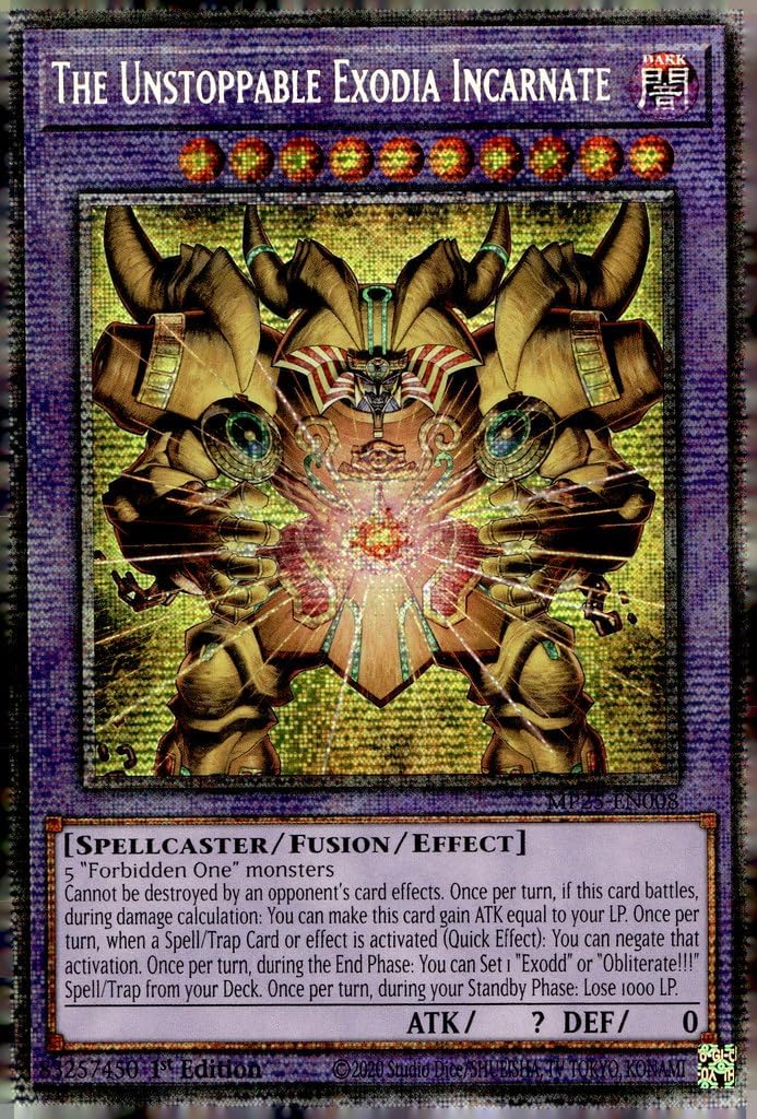 The Unstoppable Exodia Incarnate - MP25-EN008 - Starlight Rare - 1st Edition