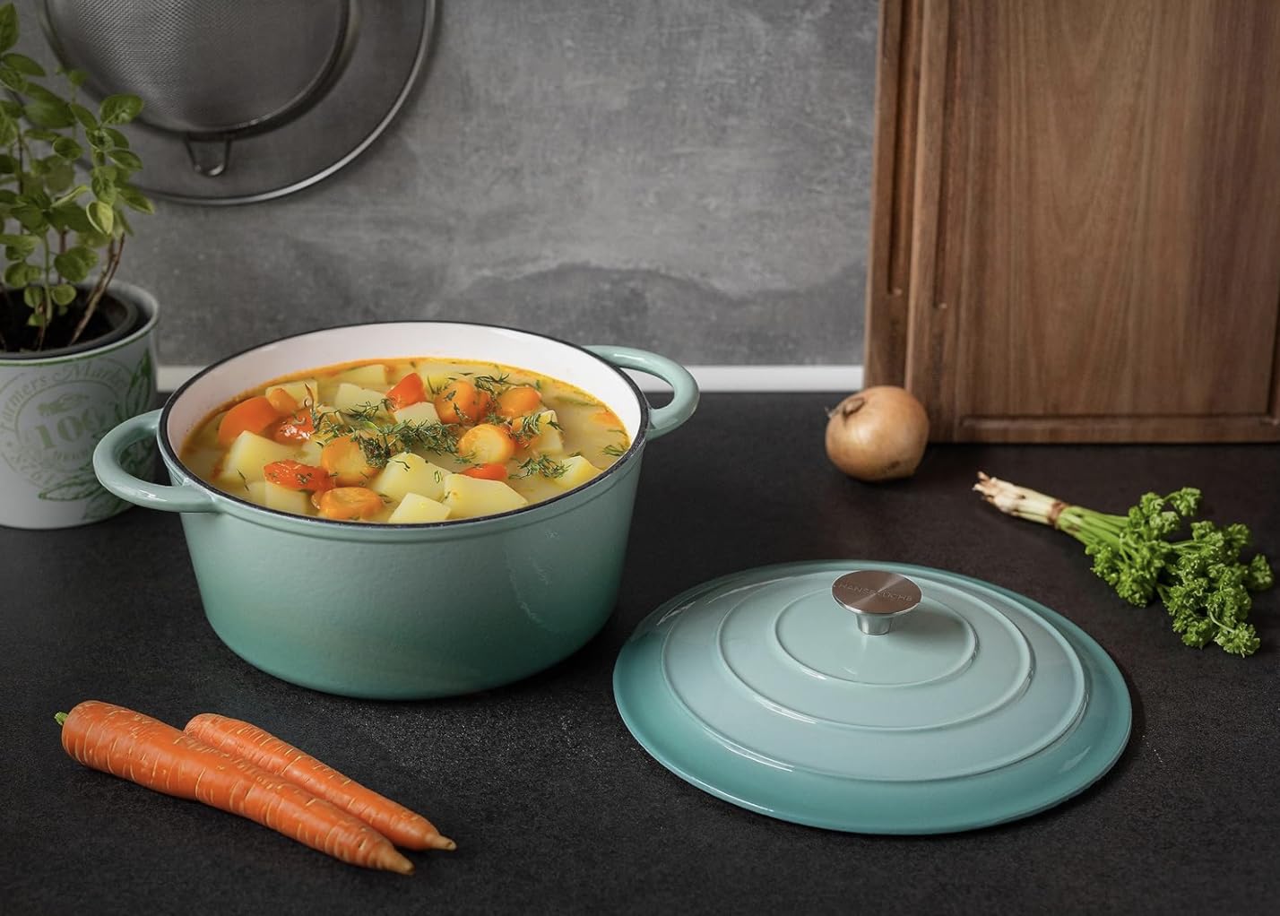 Cocotte En Fonte Fdit - Diamètre 10cm, Idéale Pour Mijoter Et Cuisiner
