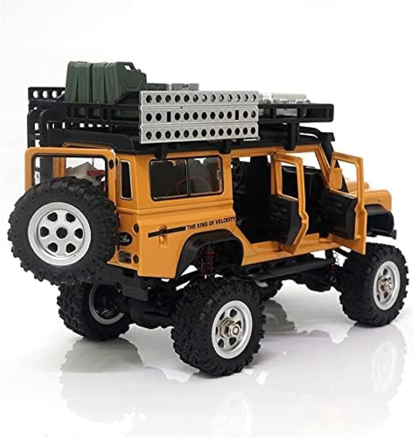 Samochód Rc 1/28 2.4g 4wd Buggy Mini Alloy Metal Wspinaczka Samochód 4x4 Model Pojazdu Terenowego Dla Dorosłych Drift Racing Truck Pilot Rc Rock Crawler Rock Toy Cars, Yellow, 2battery packs