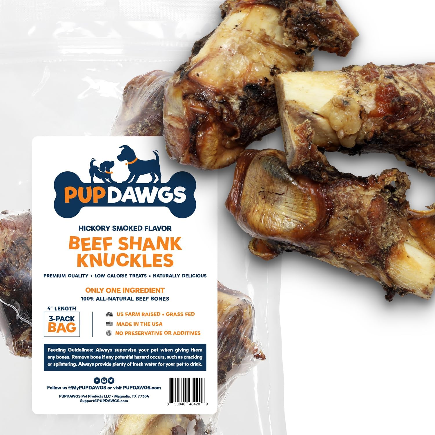 PUPDAWGS DogBonesforAggressiveChewers Hickory Smoked