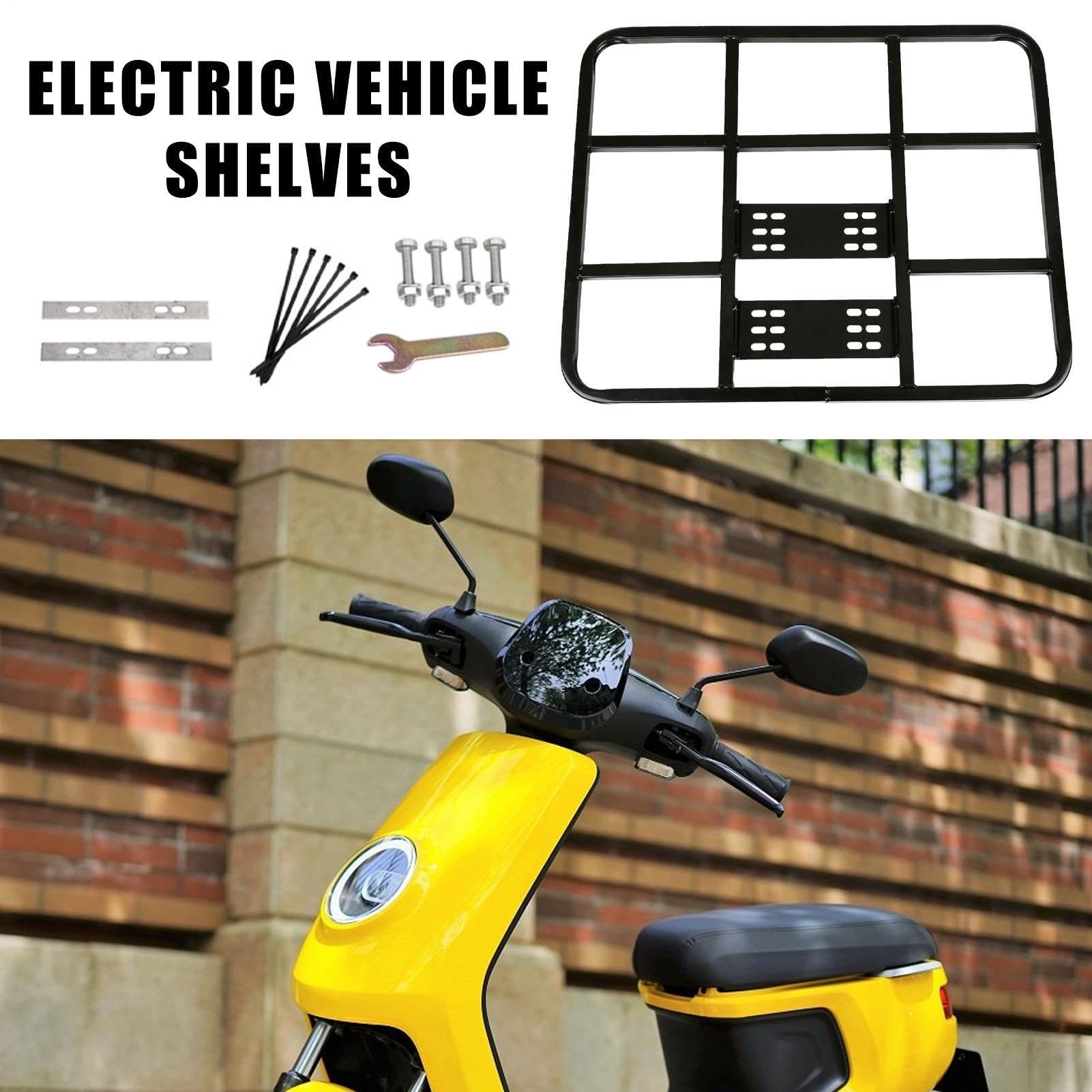 Portaequipajes para vehículos – Estante trasero universal de metal de 60 cm, estante de carga de alta resistencia, soporte de almacenamiento de bicicleta eléctrica, transporte resistente, estante para
