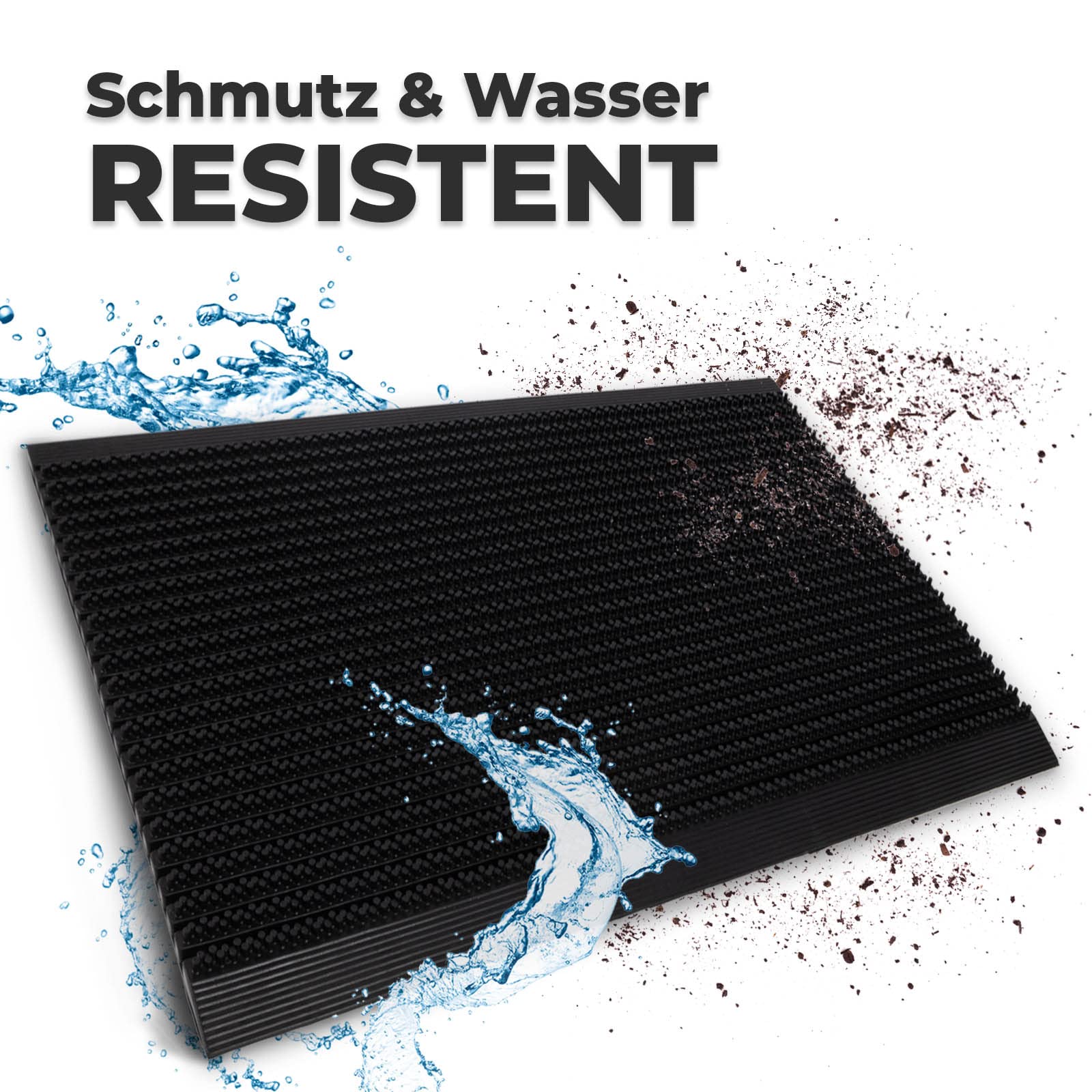 Floordirekt Gummi Fußmatte 75 x 120 cm - Schmutzfangmatte Fußabtreter für außen und innen - Fussmatte Schuhabstreifer Türmatte