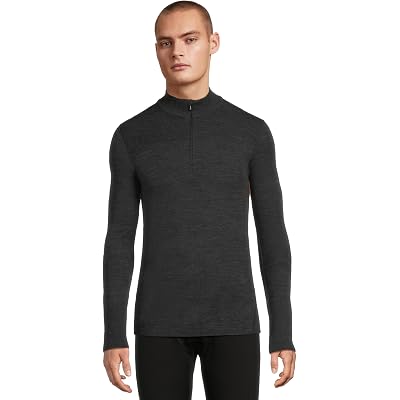 Мужская рубашка Smartwool Intraknit Thermal Merino Base Layer 1/4 Zip charcoal/nightfall blue