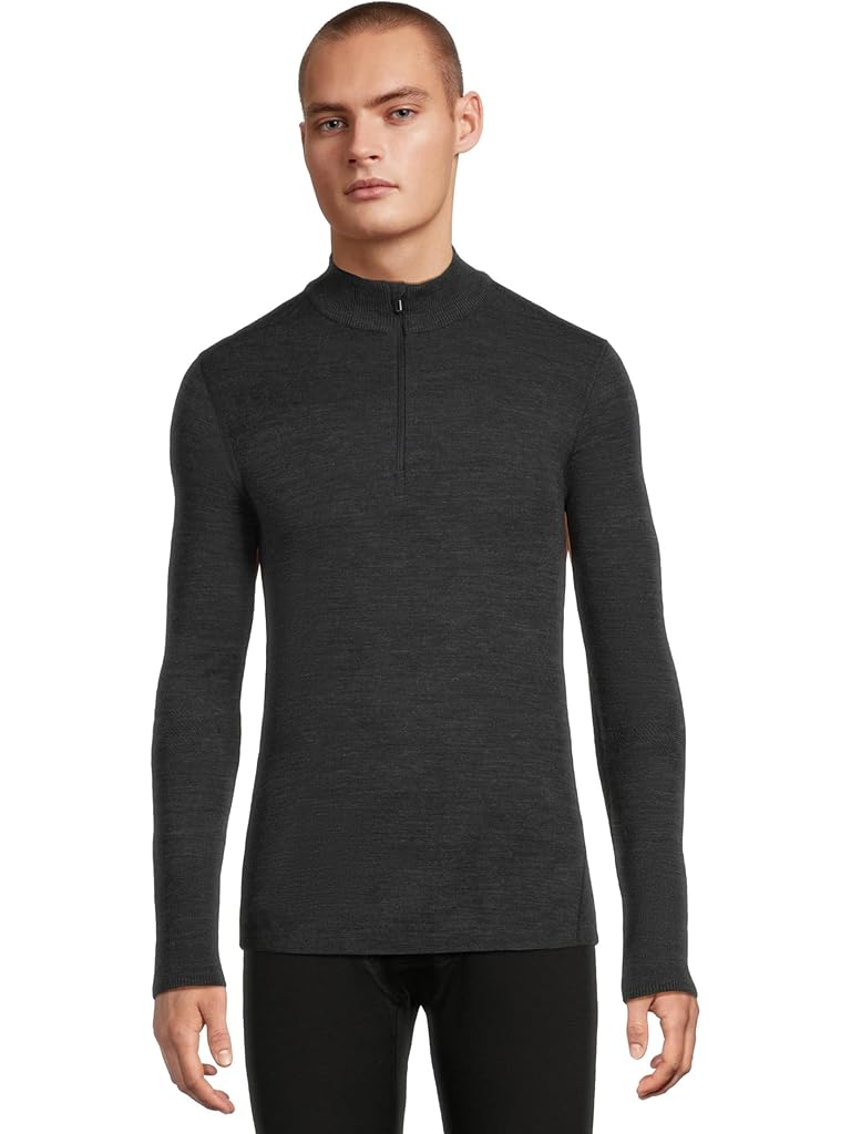 Black Smartwool Intraknit Thermal Merino Base Layer 1/4 Zip