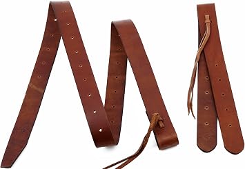 Jeereal Leather Latigo1.75" x 68.5",Off Billet Cinch Straps Set for Western Horse Saddle,Heavy Oil Weighted