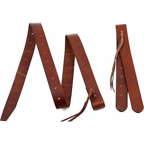Jeereal Leather Latigo(1.75" x 68.5"),Off Billet Cinch Straps Set for Western Horse Saddle,Heavy Oil Weighted
