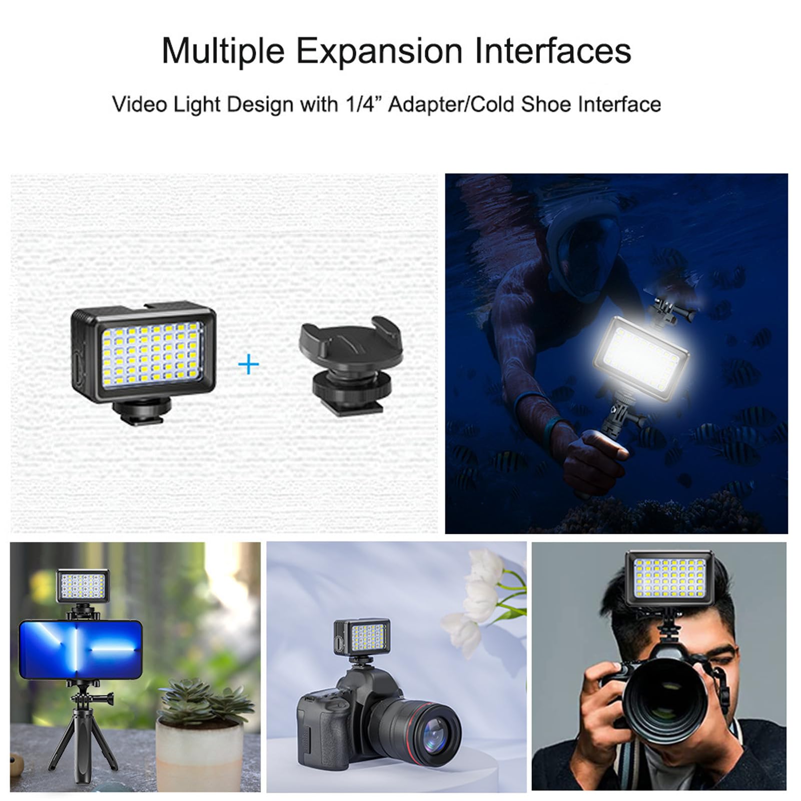 2500 to 9000K RGB Video Light, Phone Control On Camera Video Light, All Metal RGB Portable LED Photography Lighting, Led Camera Light Panel for Video Recording