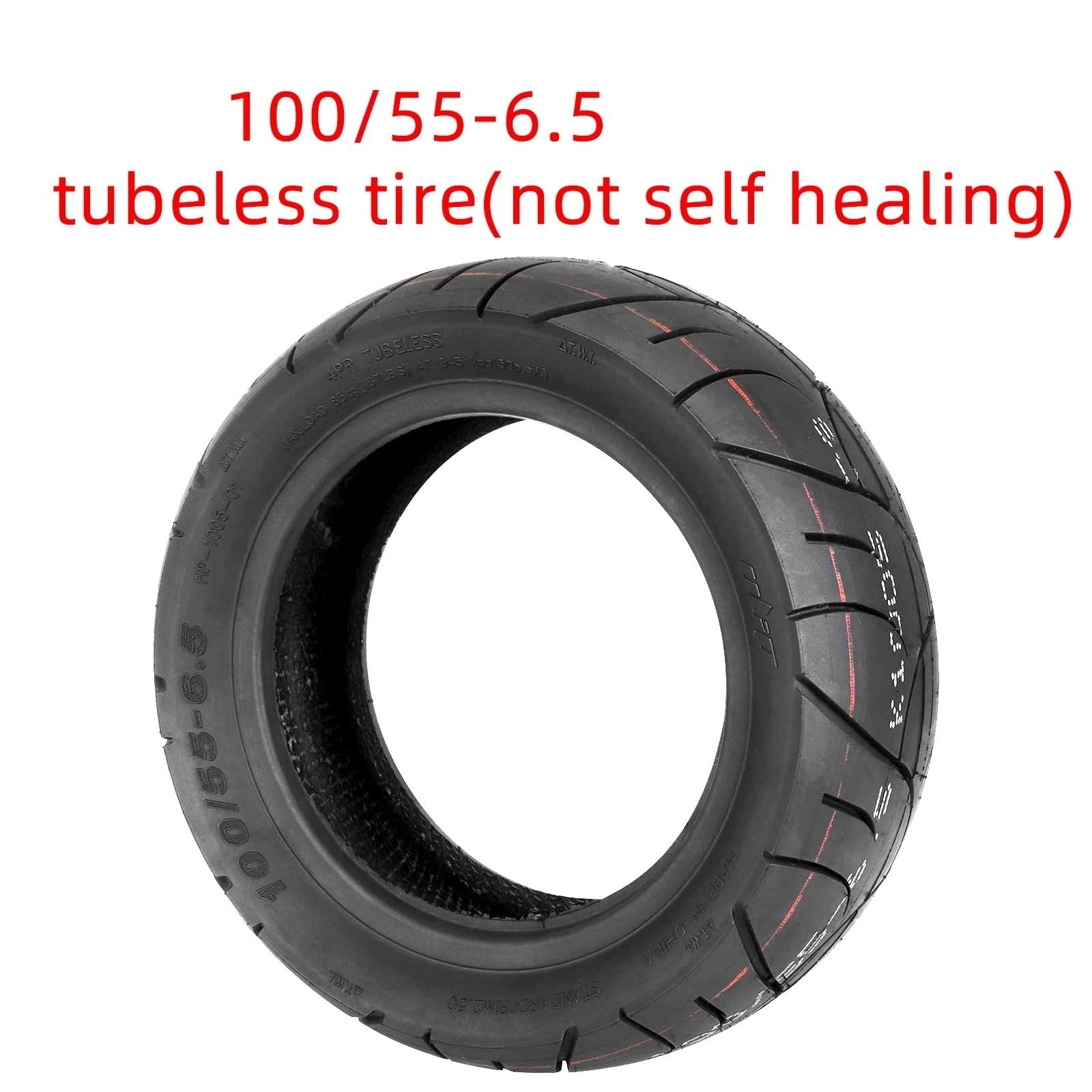 Pneu Trotinette Electrique,Roue Trottinette Electr Pneu tubeless auto-réparateur 11 pouces 100/55-6,5 for scooter électrique, pneu avant et arrière, antidéflagrant(Tubeless tire)