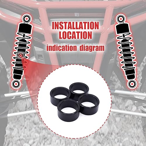 Miniatura 3 de WeiSen Suspensión delantera y trasera de 2 pulgadas, kit espaciador de elevación compatible con Can-Am Outlander MAX 10001000R y 400500570650